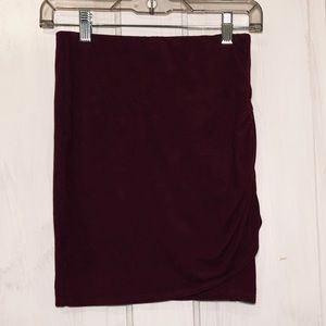 Suede Skirt- burgundy